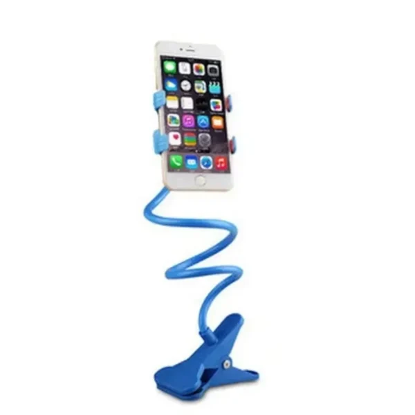 360° Rotation Adjustable Spiral Long Arm Phone Holder Clip Lazy Bedside Table Side Phone Stand for Live Record Cellphone Bracket