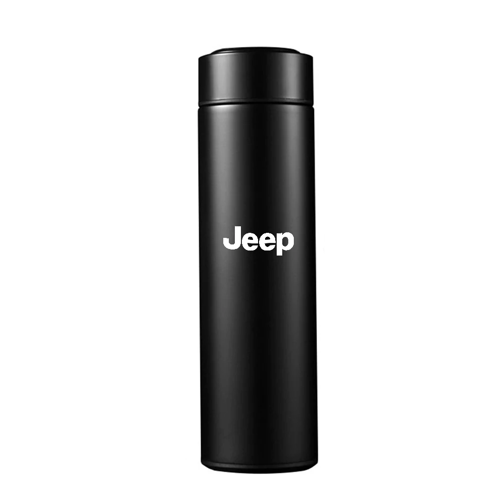 Car Stainless Steel Smart Thermos Mug Thermos LED Display Temperature For Jeep Renegade Patriot Wrangler Cherokee Compass Trail