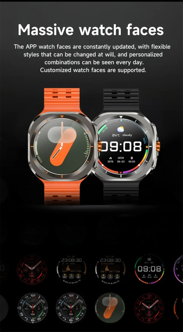 2025 New For Samsung Galaxy Watch 7 Ultra GPS NFC Smart Watch Men 1.43 " AMOLED Always Display IP68 BT Call Sports Smartwatches