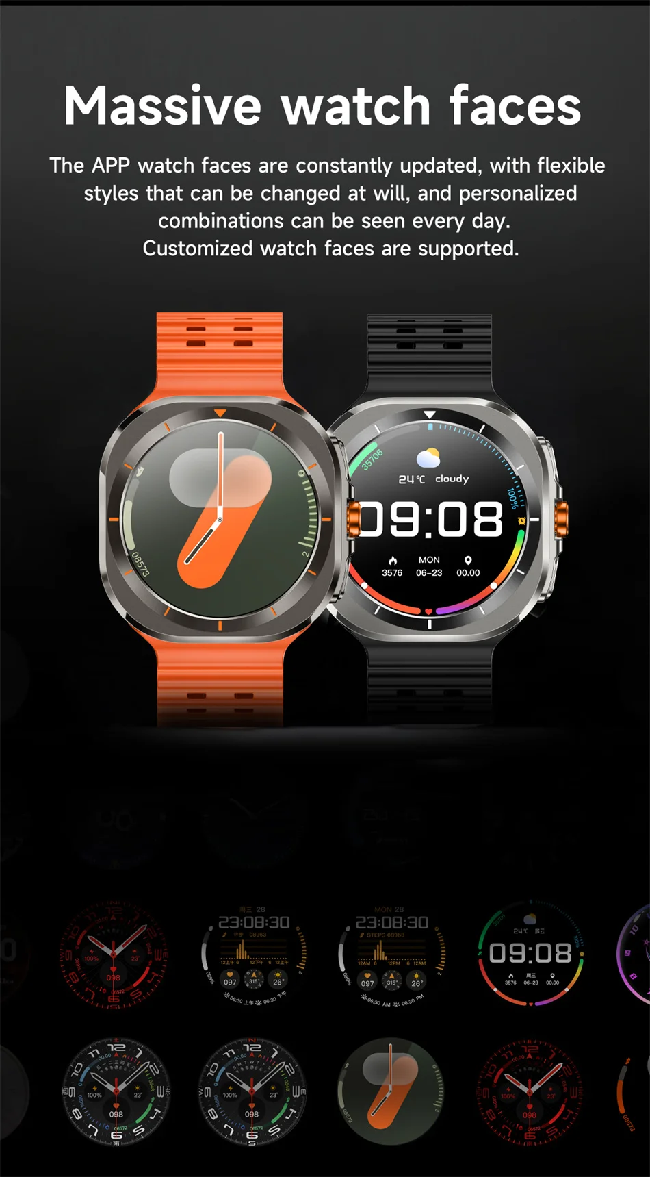 2025 New For Samsung Galaxy Watch 7 Ultra GPS NFC Smart Watch Men 1.43 " AMOLED Always Display IP68 BT Call Sports Smartwatches