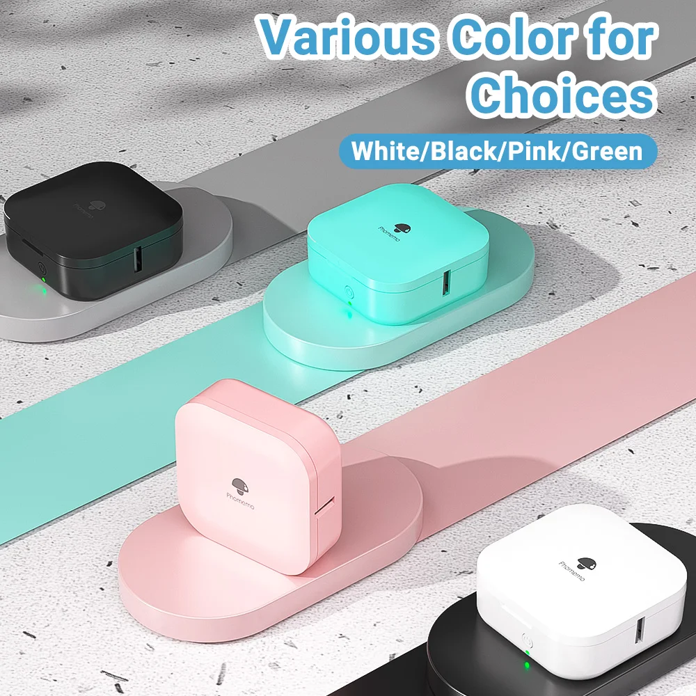 Phomemo Q30 Label Printer Mini Printer Pocket Thermal Label Maker Wireless Sticker Pocket Portable Printer Various Label Paper