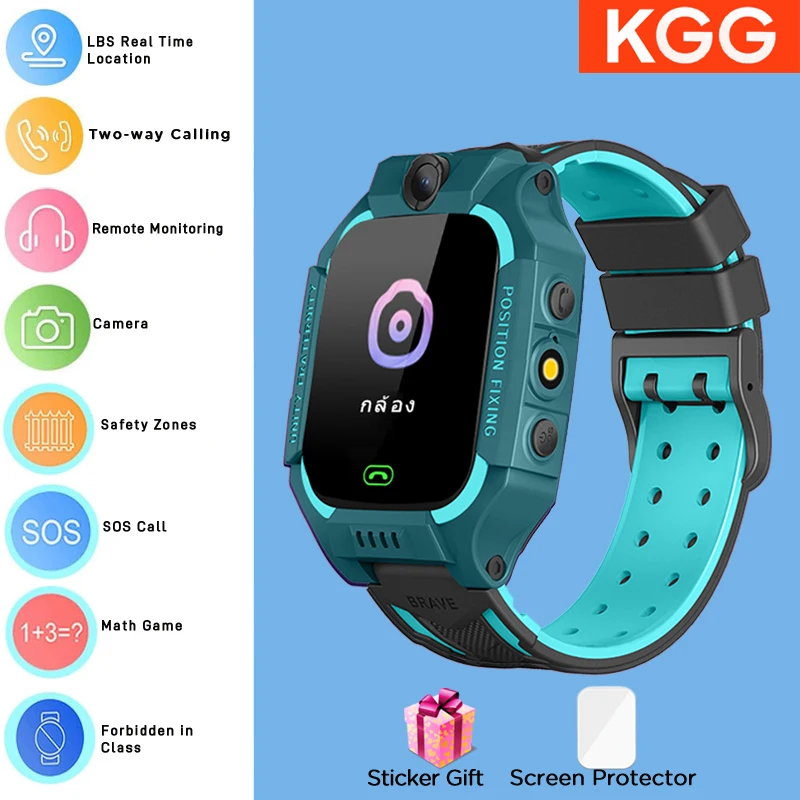 ﻿ Kids Smart Watch Phone 4G Sim Card 2G Internet SOS LBS Location Call Child SmartWatch Camera Waterproof Clock For Boys Girls
