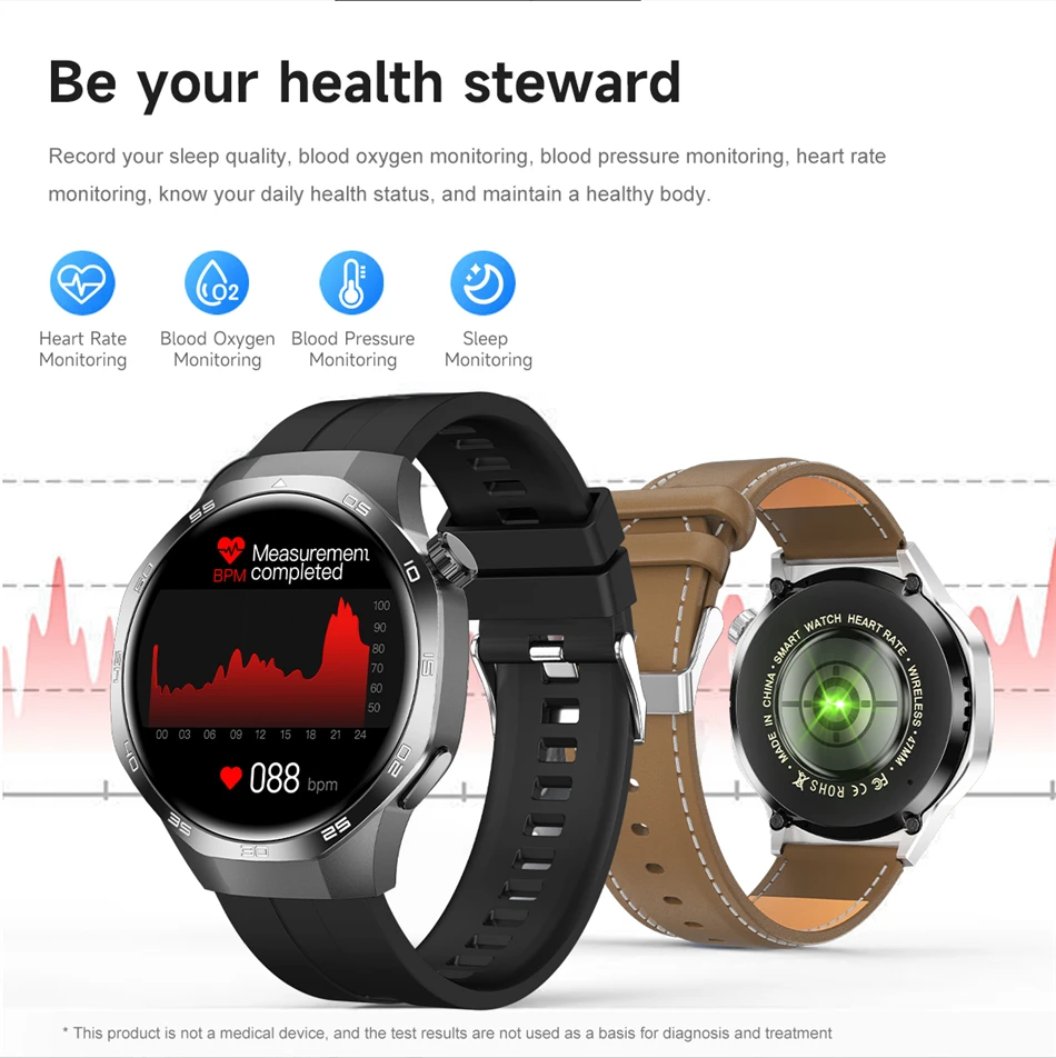 New For Huawei Watch GT5 Pro Smart Watch HD AMOLED Screen NFC GPS Tracker Bluetooth Call Health Waterproof Smartwatch Men Women