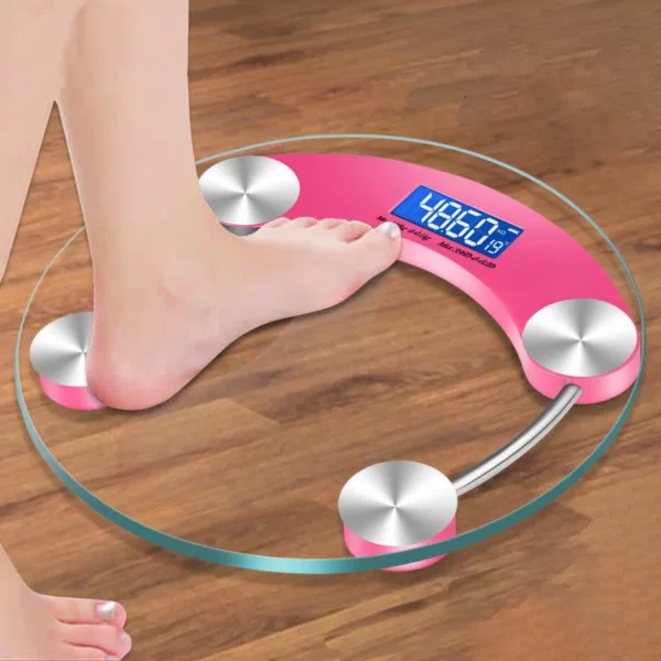 LCD Display High-Definition Digital Scale Round Shape Bathroom Body Weight Scale 0.2-180KG Precision Floor Electronic Scales