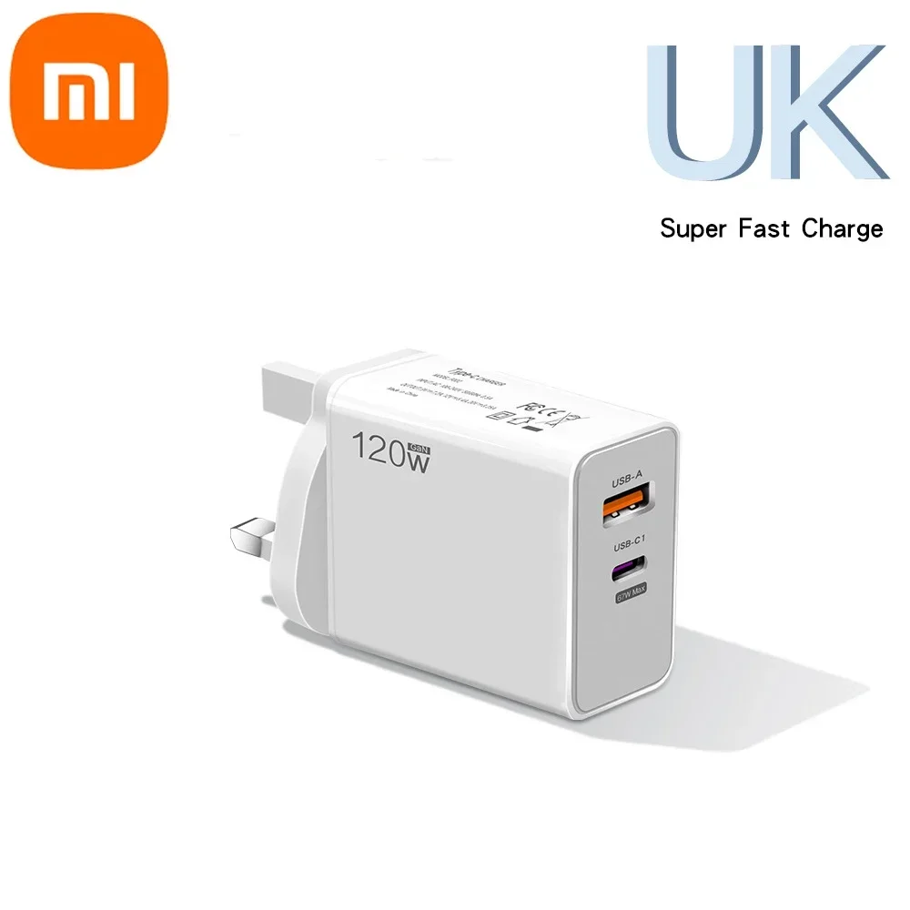 Xiaomi 120w Fast Charger USB C Super Quick Charging Adapter PD USB Mobile phone Charger For Iphone Huawei Laptop Tablet Macbook