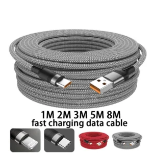 USB TYPE C Fast Charge Cable LIGHTNING 3m 5 Meters USB C Android Micro USB Extend Charging Cable for iPhone 14 Xiaomi OnePlus