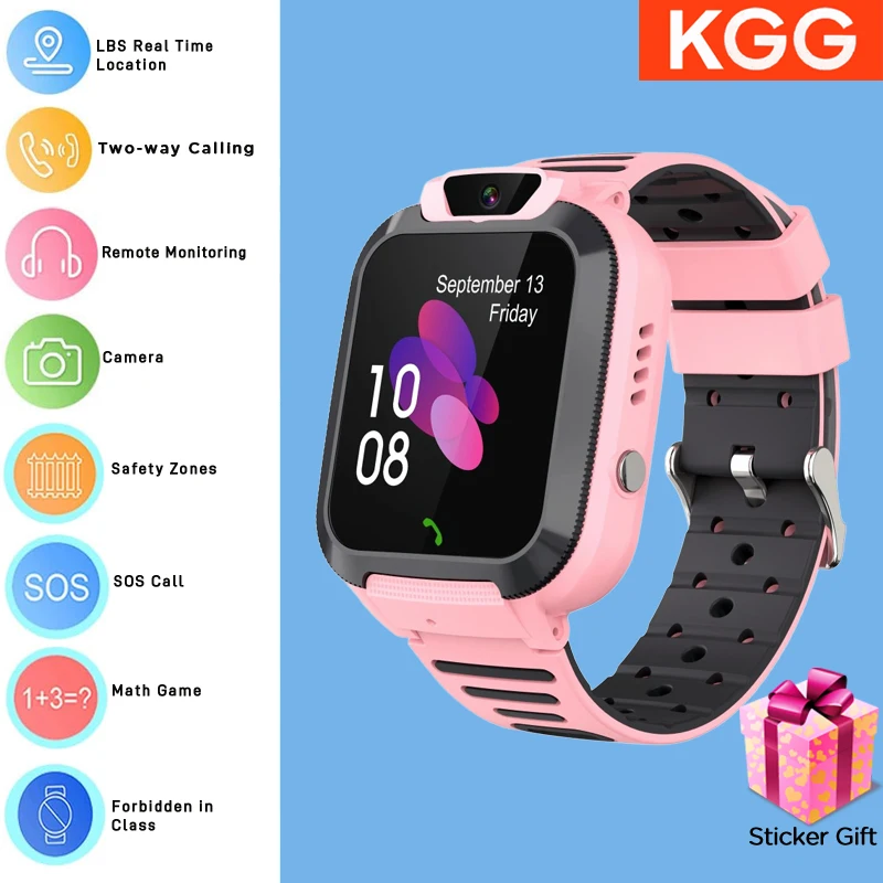 ﻿ Kids Smart Watch Phone 4G Sim Card 2G Internet SOS LBS Location Call Child SmartWatch Camera Waterproof Clock For Boys Girls