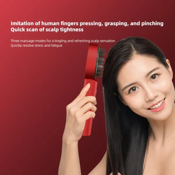 Electric scalp massager hairdressing comb infrared light wave scalp applicator essence liquid nursing intr