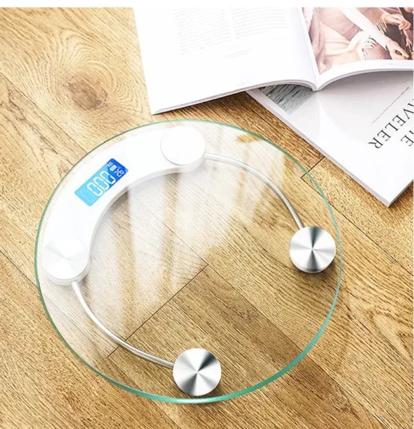 LCD Display High-Definition Digital Scale Round Shape Bathroom Body Weight Scale 0.2-180KG Precision Floor Electronic Scales