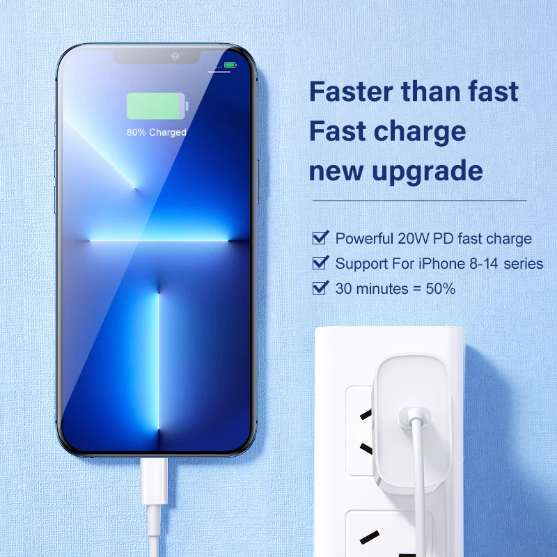 For PD 20W Fast Charging Cable For iPhone 13 12 11 14 Pro Max Mini USB C Date Cable For 8 Plus XS iPad Charger Accessories