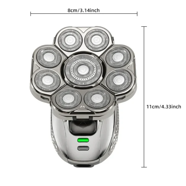 6 in 1 Professional men Waterproof electric shaver with 9 Cutter Floating Head, USB Rechargeable Multifunction Grooming Kit