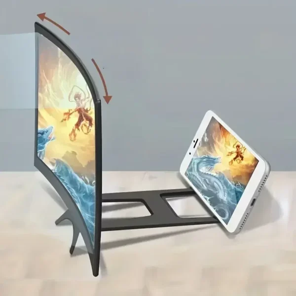 Curved Mobile Screen Amplifier 3D HD Movie TV Screen Amplifier Smartphone Screen Amplifier 12inch for Home Office