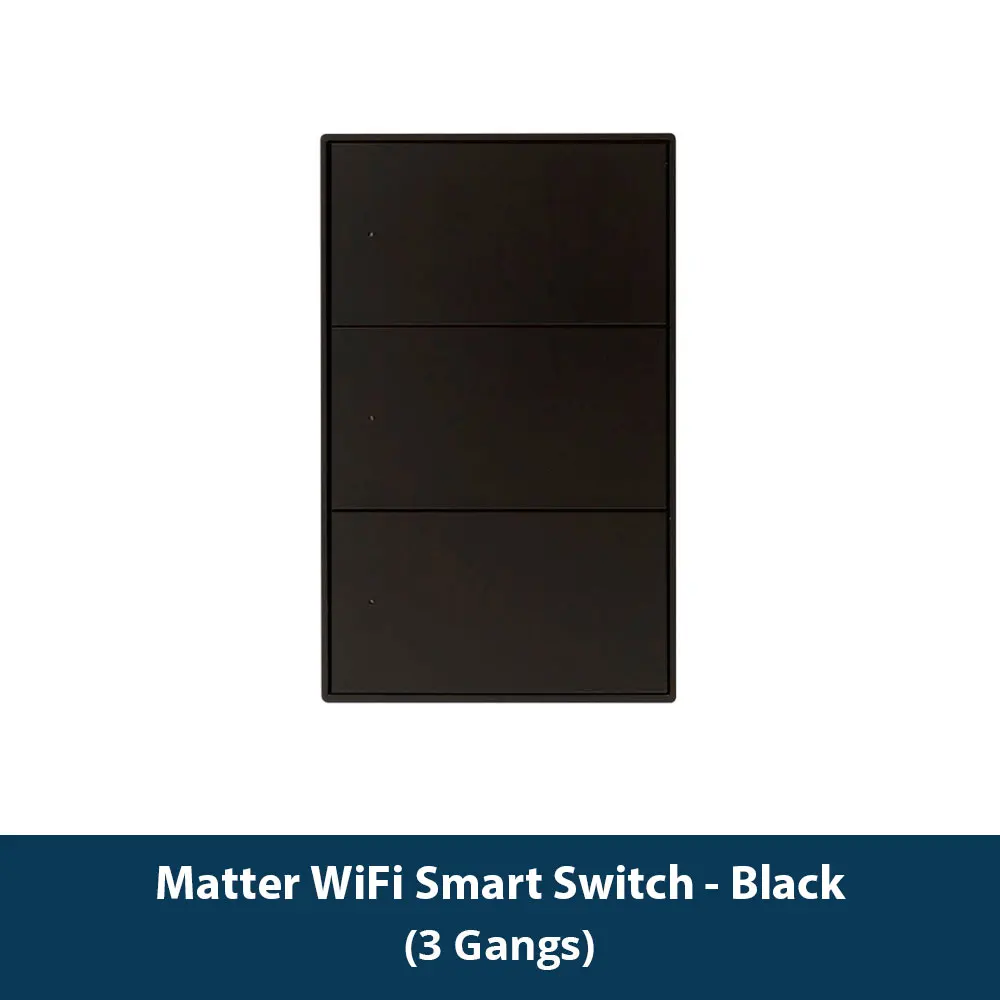 Zemismart Matter WiFi 1 2 3 4 6 Gangs Smart Wall Light Switch Neutral Required with Big Button SmartThings App Homekit Control