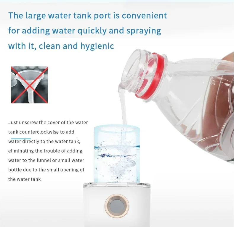1PC Mini Portable Humidifier Nano Mister Facial Steamer Device Beauty Spray Hydrating Apparatus Cold Spray ApparatusRechargeable