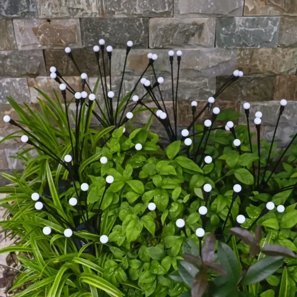 Garden Lights-New Upgraded Solar Powered Firefly Lights Outdoor Waterproof Vibran Garden Lights for Decorationi