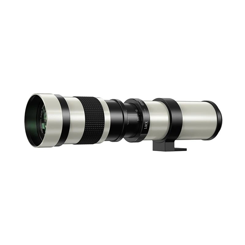 Lightdow Super Telephoto Manual Zoom Lens 420-800mm F8.3-16 With T2 Ring Adapter for Sony Canon Nikon Pentax Olympus Cameras