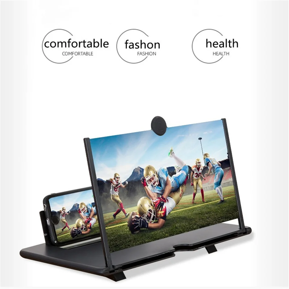 12 Inch Phone Large Screen Amplifier 3D Magnifying Glass Holder HD Portable Mobile Phone Screen Video Magnifier Screen Bracket
