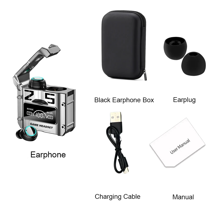Original M25 TWS Wireless Headphones Earphones Bluetooth Touch Control Noise Reduction Stereo Earbuds Headsets for Smartphone
