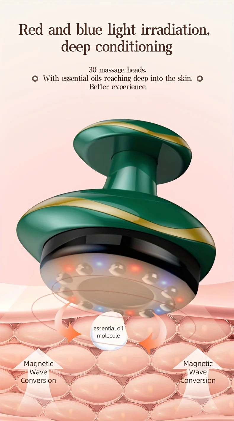 Electric Massage Meridian Brush Universal Body Dredging Cupping Scraping Instrument  Abdominal And Back Massager For Home