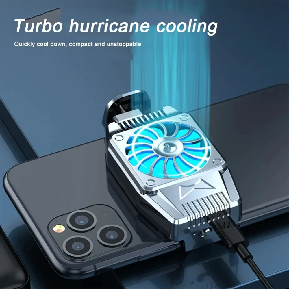 Mobile Radiator Esports Air Cooling Quiet Portable Quick Cooling H15 Game Live Cooling Back Clip Bracket Semiconductor Turbine
