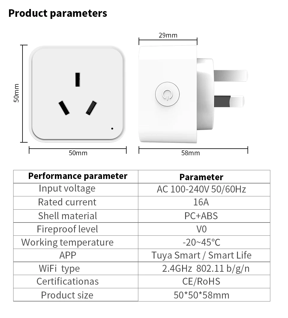 Tuya Smart Socket WiFi Intelligent AU Plug With Power Monitor Wireless Timing Socket Voice Control Works With Alexa Google Home