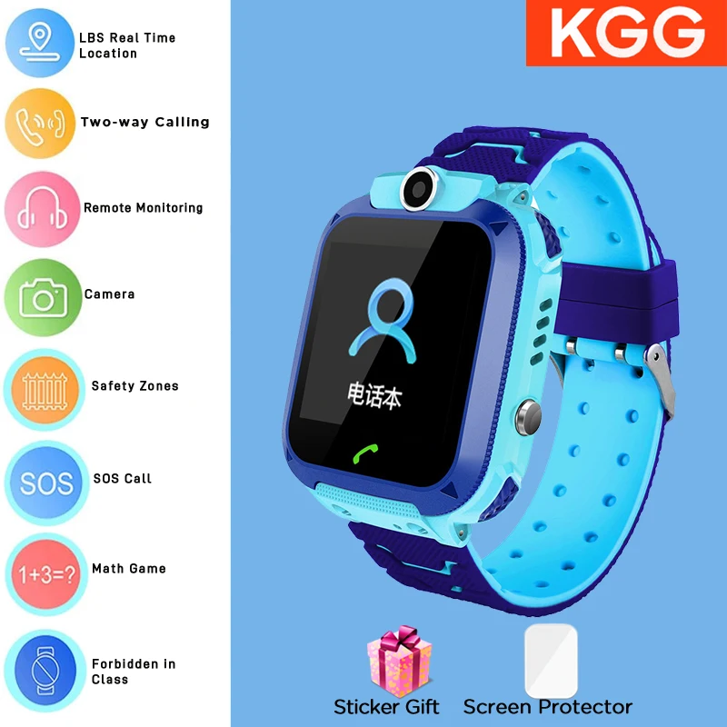 ﻿ Kids Smart Watch Phone 4G Sim Card 2G Internet SOS LBS Location Call Child SmartWatch Camera Waterproof Clock For Boys Girls
