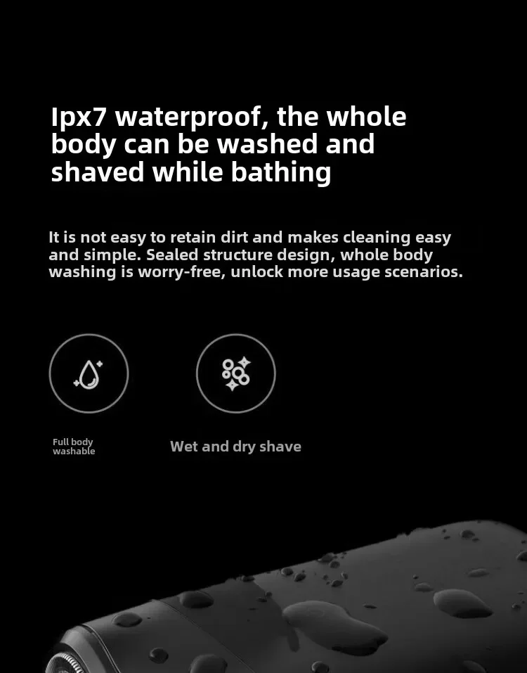 XIAOMI MIJIA S100 Electric Shaver Twin Blade Portable Dry Wet Razor Beard Trimmer Cutter USB Rechargeable For Men Razors Machine