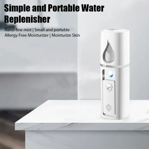 Facial Nano Mist Sprayer Mini Portable Facial Steamer Rechargeable Handy Face Humidifier Face Moisturizing Skin Care Machine