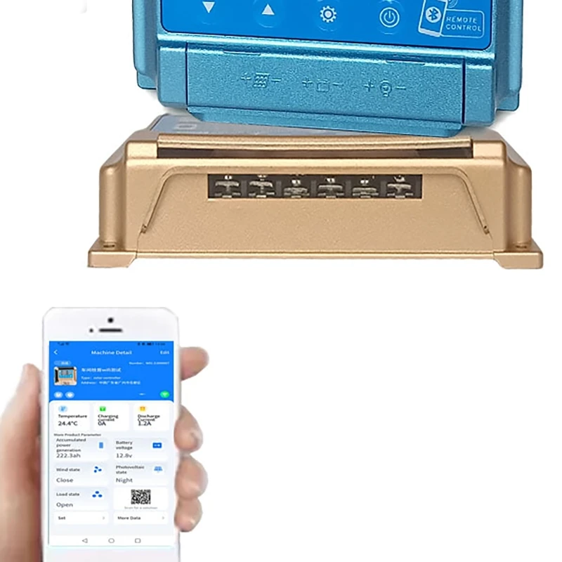 12V/24V 30A/40A/50A/60A High Definition LCD Large Digital Display Bluetooth WIFI Solar Charge Controller MPPT Controller Solar