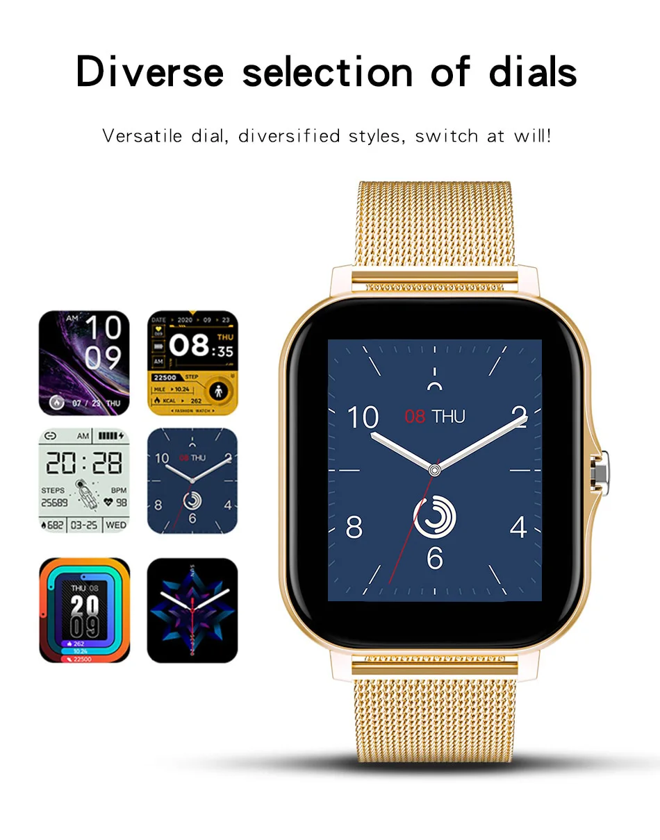 Smart Watch Android Phone 1.44'' Inch Color Screen Bluetooth Call Blood Oxygen/Pressure Monitoring Smart Watch Women Men