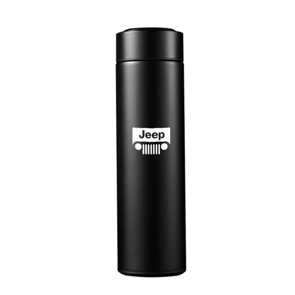 Car Stainless Steel Smart Thermos Mug Thermos LED Display Temperature For Jeep Renegade Patriot Wrangler Cherokee Compass Trail