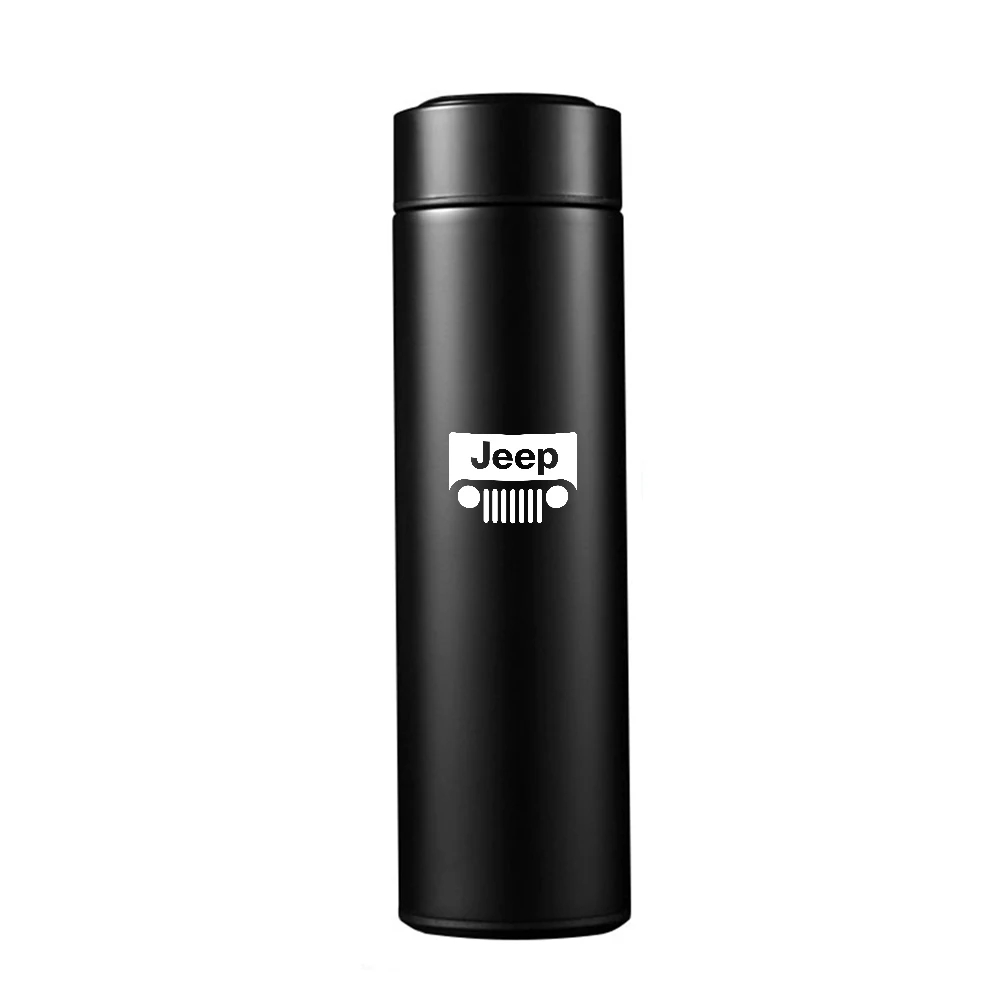 Car Stainless Steel Smart Thermos Mug Thermos LED Display Temperature For Jeep Renegade Patriot Wrangler Cherokee Compass Trail