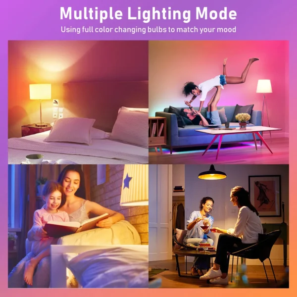 2PCS Rechargeable Light Bulbs Remote Control Battery Operated Light Bulb with Timer, Dimmable, 3 Color Temperatures