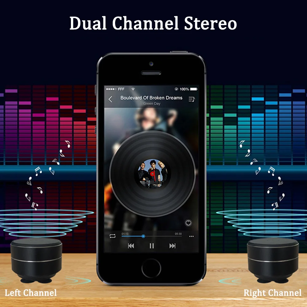 Mini Bone Conduction Speaker Vibration Stereo Audio Digital TWS Wireless Bluetooth Speakers Portable Metal Speaker Dropshipping