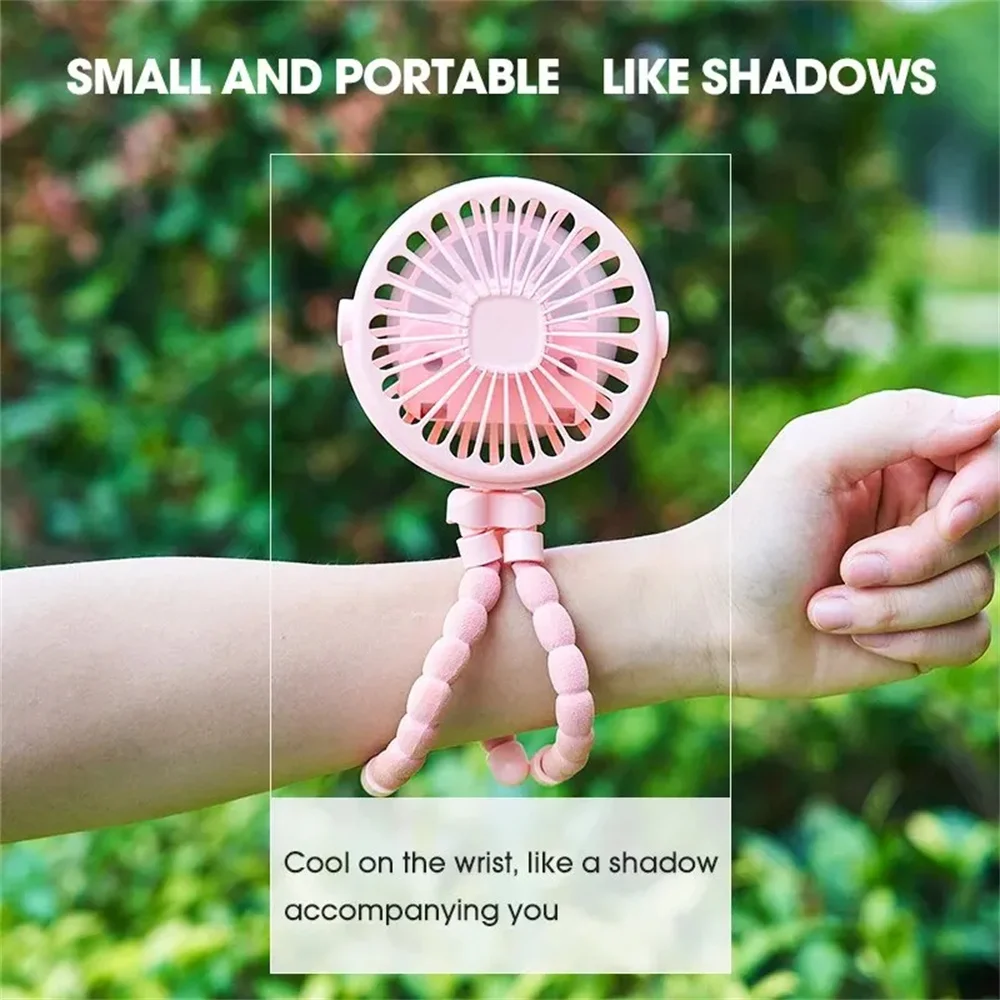 Mini Handheld Octopus Folding Fan Multi Functional Five In One Portable Fan Silent Home Dormitory Baby Stroller Multiple Scenes