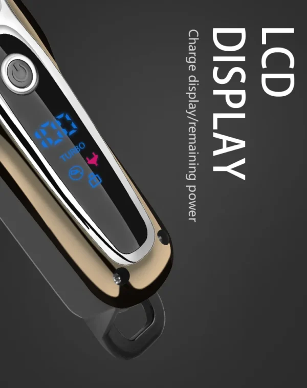 Kemei Professional Hair Clipper Rechargeable Trimmer Men Electric Cutter Hair Cutting Machine LCD Cordless Beard Trimmer KM-1990