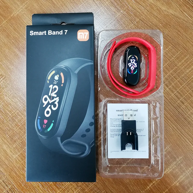 M7 Smart Band Watch Silicone Heart Rate Smart Band Varied Dials Fitness Tracker Blood Pressure Sport Bracelet For Mi Band 7