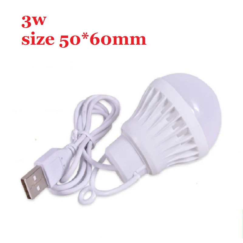 USB Bulb LED Portable Camping Lamp Mini Bulb 5V Power Book Lights Student Learning Desk Reading Hiking Tent Travel Work