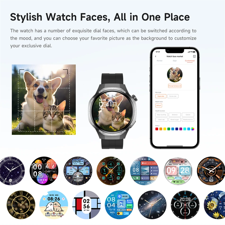 New For Huawei Watch GT5 Pro Smart Watch HD AMOLED Screen NFC GPS Tracker Bluetooth Call Health Waterproof Smartwatch Men Women