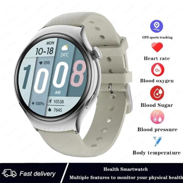 For Huawei WATCH 4 Smart Watch Women 360*360 AMOLED HD Screen NFC IP68 Waterproof Heart Rate Health Monitor Smartwatch 2025 New