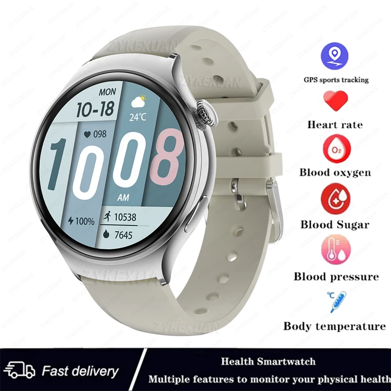 For Huawei WATCH 4 Smart Watch Women 360*360 AMOLED HD Screen NFC IP68 Waterproof Heart Rate Health Monitor Smartwatch 2025 New