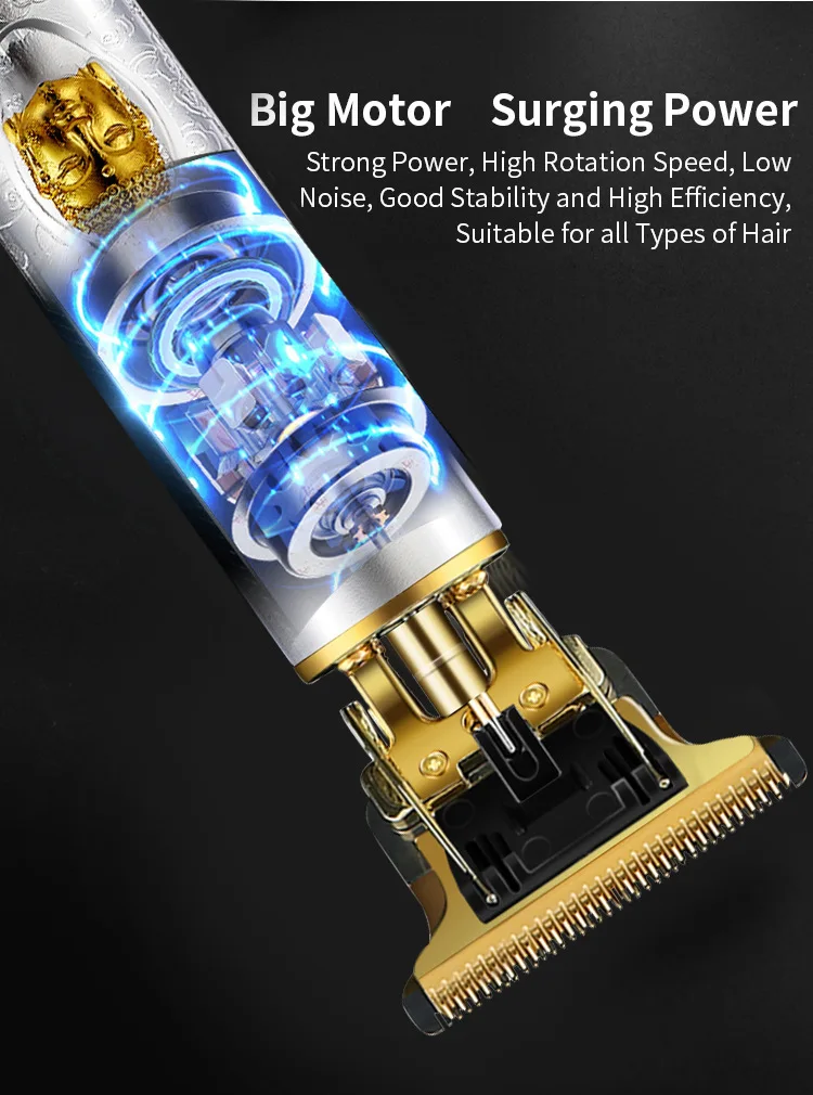 Powerful Professiona Electric Wireless Man Hairdresser Men Barber Shop Groin Beard Repairer Mustache Facial Hair Trimmer Clipper