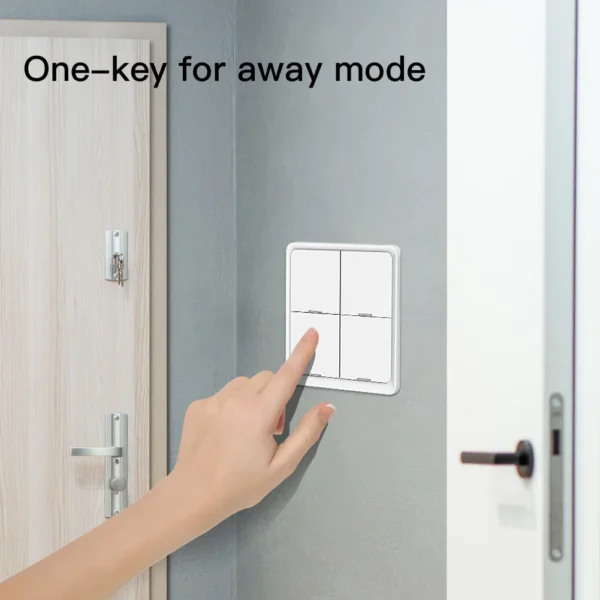 MOES 4 Gang Tuya ZigBee Wireless 12 Scene Switch Push Button Controller Battery Powered Automation Scenario for Tuya Devices