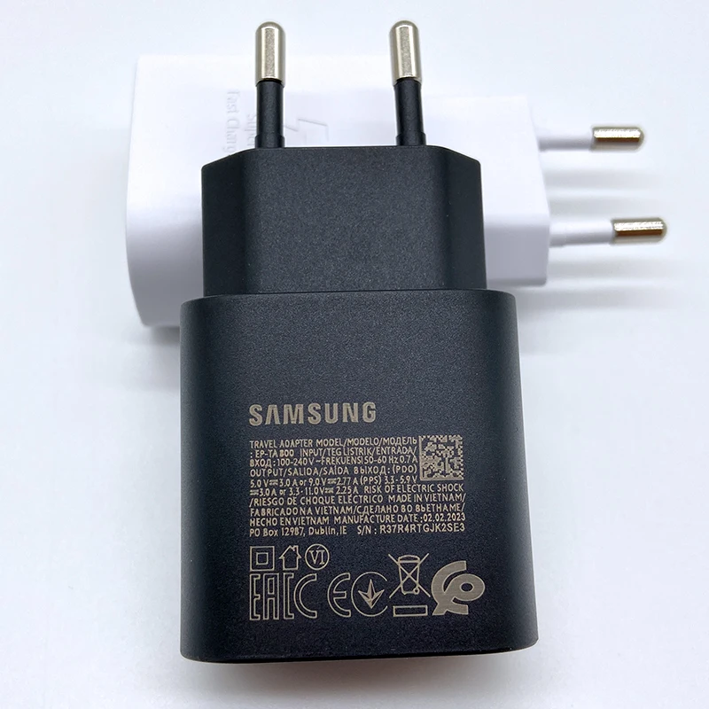 Samsung 25W Super Fast Charger Usb Type C Cargador Adapter For Galaxy S24 S23 S20 S21 S22 Plus A54 A05 Adapter Z Flip Fold 5 6 4