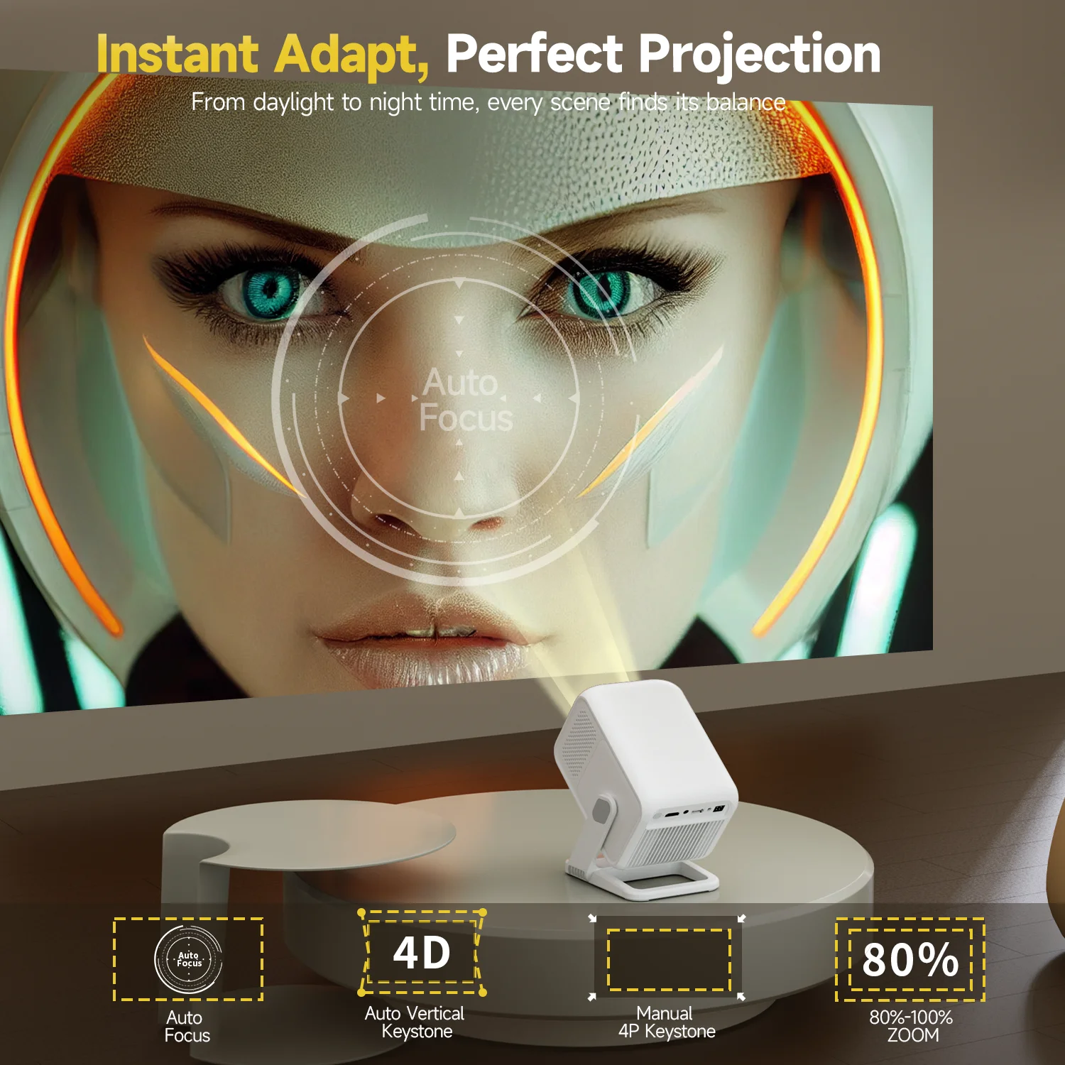 Magcubic HY310X 4K Mini Projector With Full HD 1080P 420ANSI Android 11 Auto Focus Keystone for Outdoor Theater Stand Projector