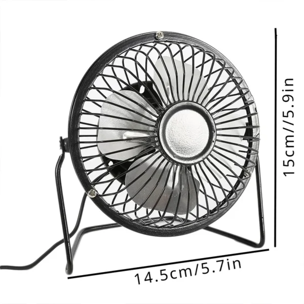 4/6-inch Desk Fan Strong Wind Silent USB Fan Portable Small Fan 360 Degree Rotatable Summer Cooling for Desktop Office Table PC