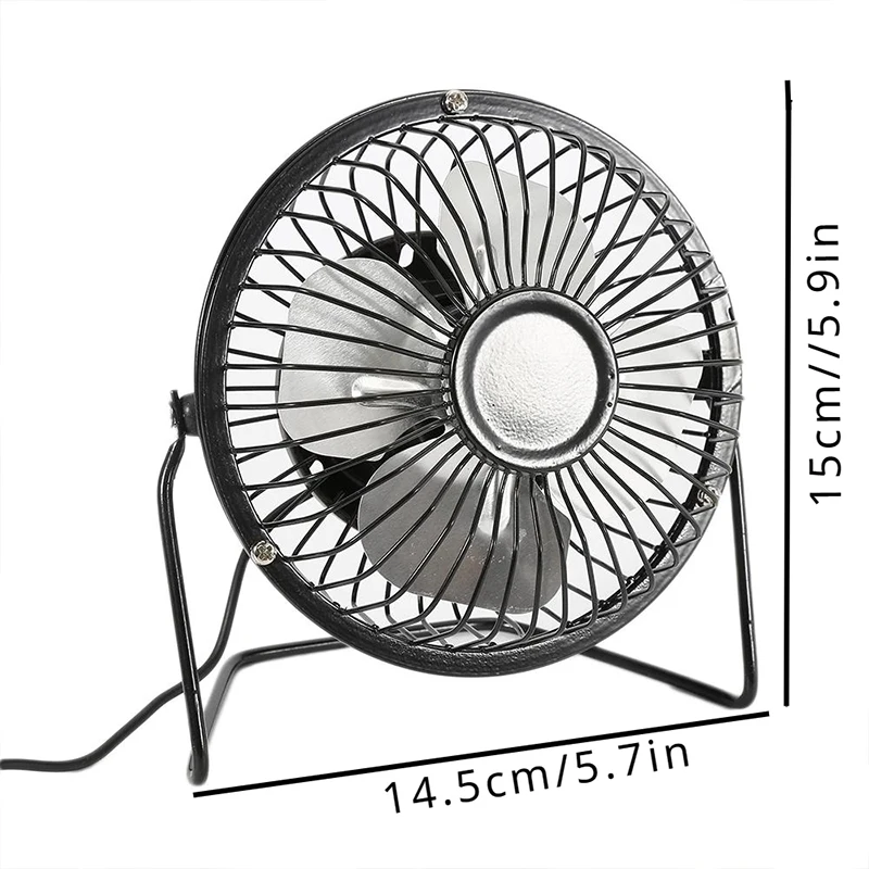 4/6-inch Desk Fan Strong Wind Silent USB Fan Portable Small Fan 360 Degree Rotatable Summer Cooling for Desktop Office Table PC
