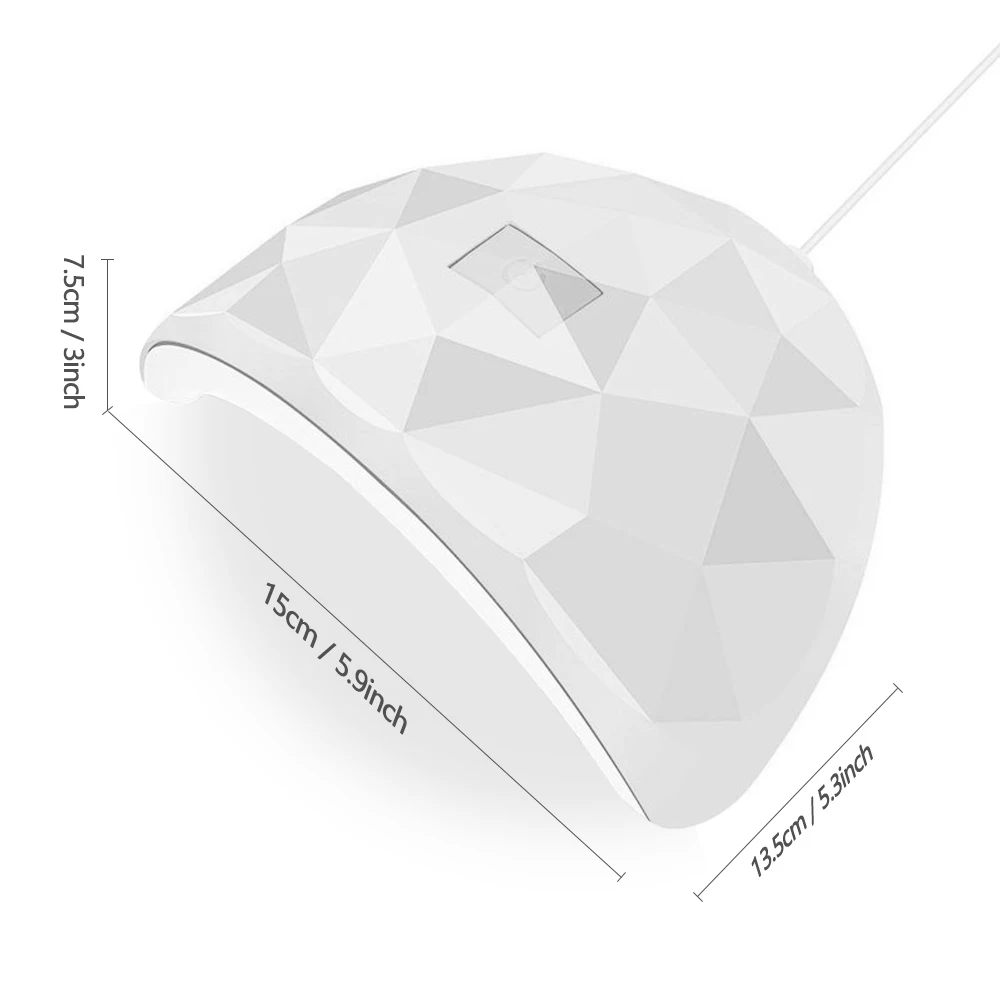 LULAA UV Nail Polish Lamp Gel Curing Polishing Lamp with Three Timing Modes & Automatic Sensing Mode Is Suitable for Home Salon