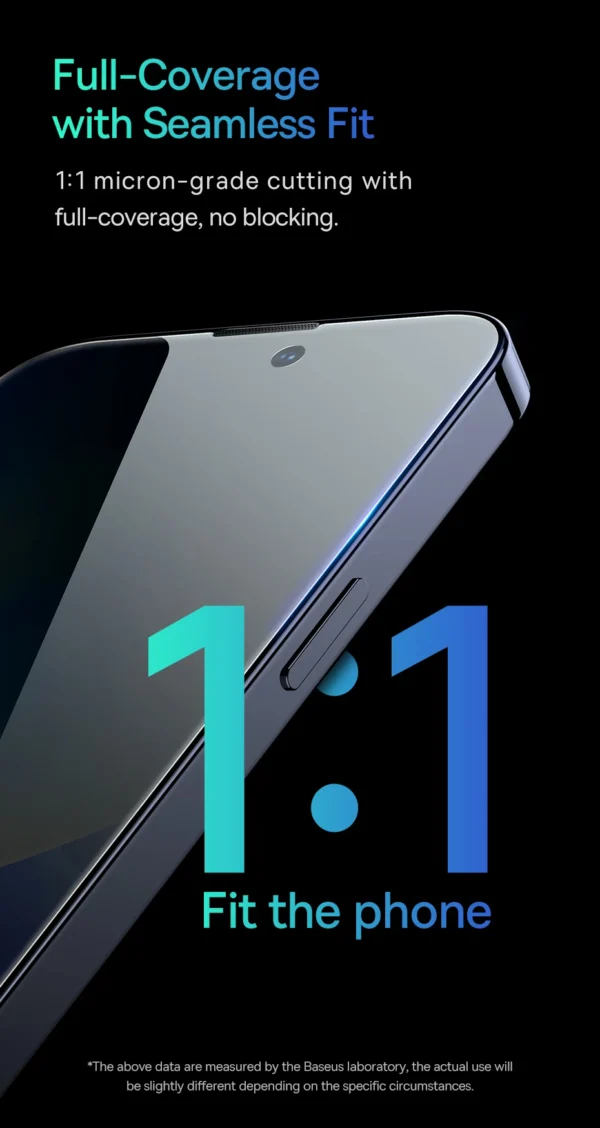 Baseus 0.4mm Corning Tempered Glass for iPhone 16 15 14 13 Pro Max Plus Screen Protector Anti-Peeping Auto Installation Film