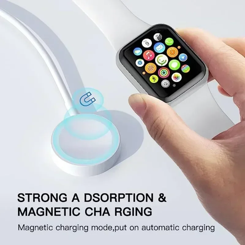 Watch Wireless Charger Portable USB/Type C Magnetic Charge Dock For Apple Watch 10/9/8/7/6/5/4/3/2 SE iWatch Fast Charging Pad